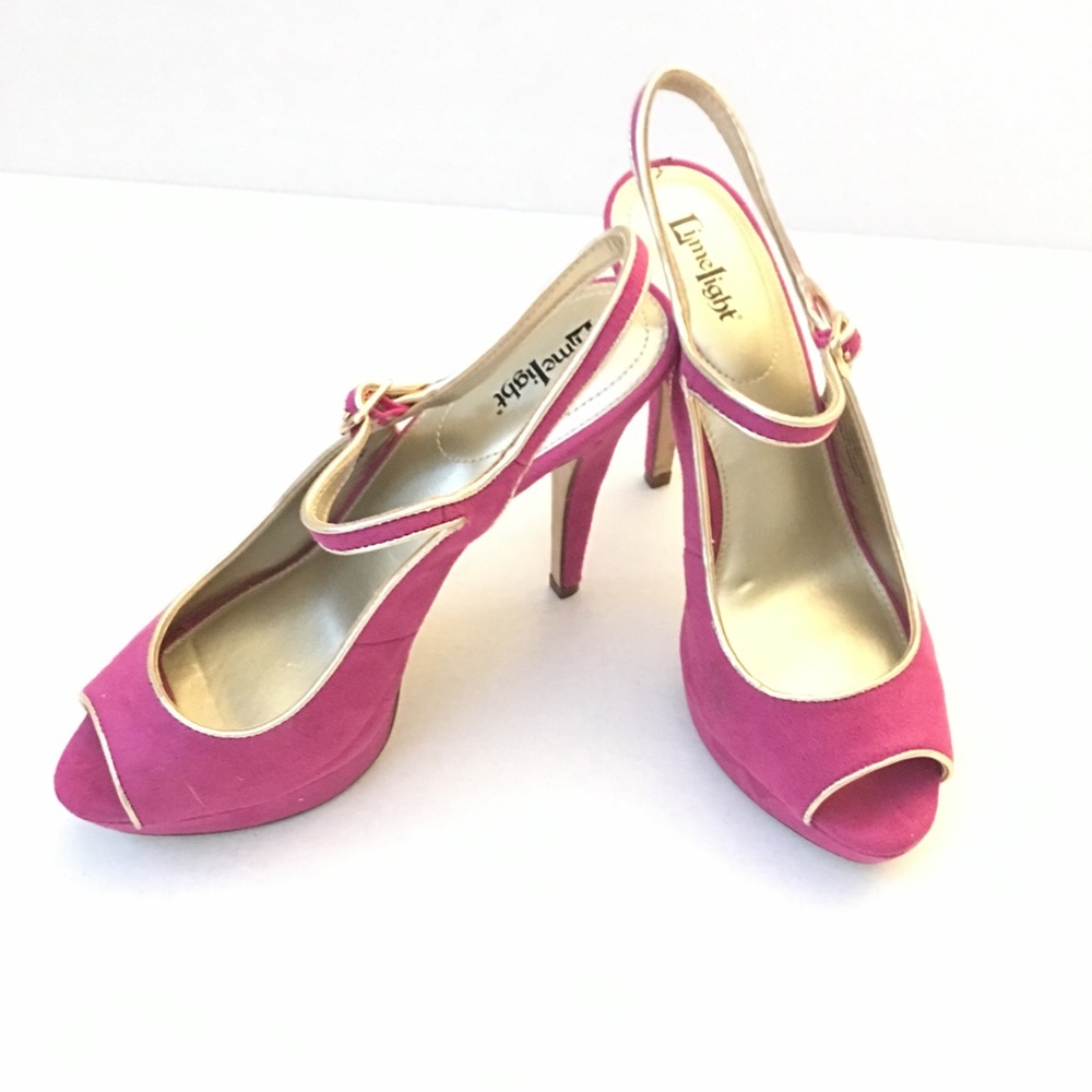 Ladies pink platform heels